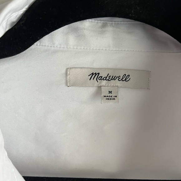 Madewell Relaxed Button Up Poplin Shirt Eyelet White Medium NWOT - Picture 4 of 4